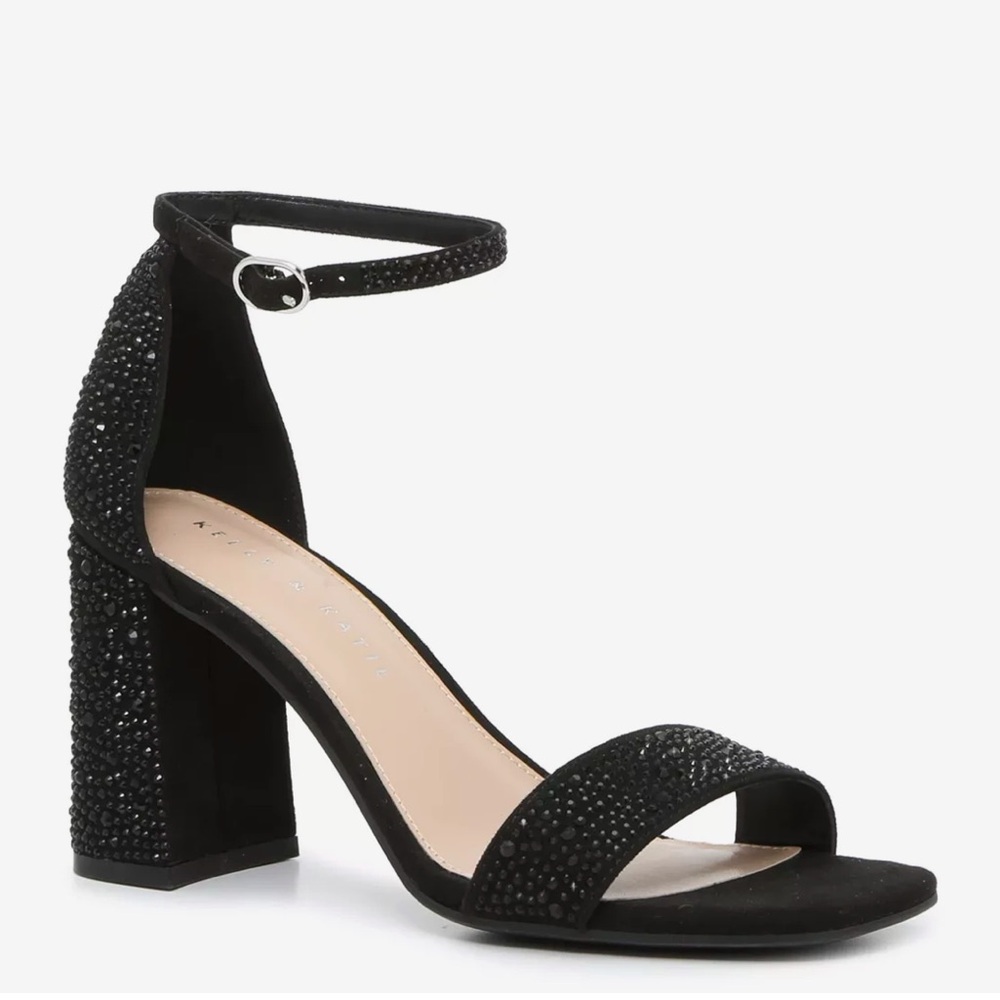 Kelly & Katie Black Microsuede Heels
